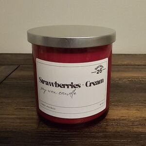 Strawberries + Cream Soy Wax Candle